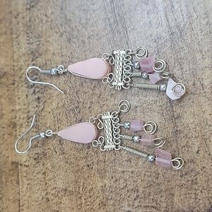 Pink Boho Earrings